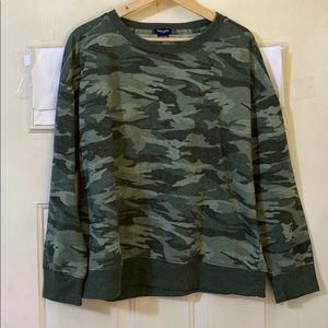 Splendid Camouflage Pullover Light sweater top XL